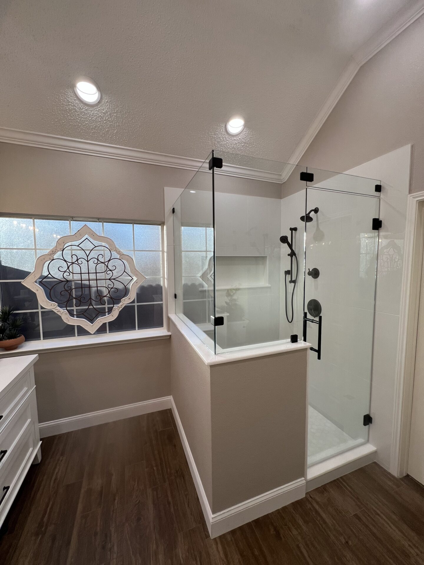 Custom Glass bathroom door